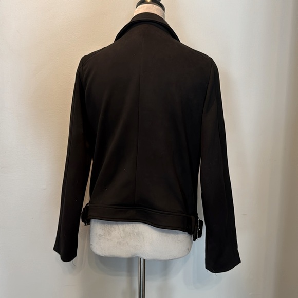 White Birch black faux suede moto jacket EUC M - Picture 4 of 11